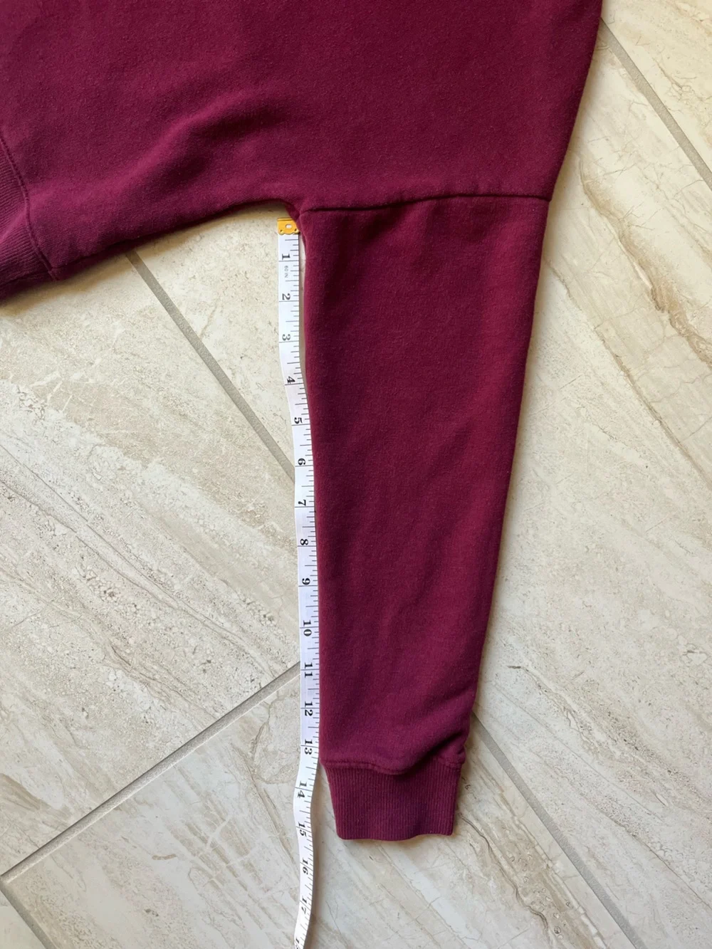 Justice Active Burgundy Cropped Hoodie Sweatshirt Girls Size 12 Athleisure